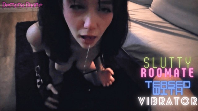 Crazy Ahegao Slut Gets Teased With Vibrator Until She Sucks Dick (Free Version)
