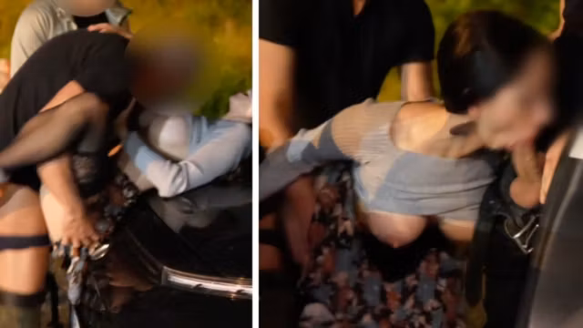 Real Amateurs, Three Cocks In The Parking Lot. My First Car Sex Experience Turned Into A Gang Bang